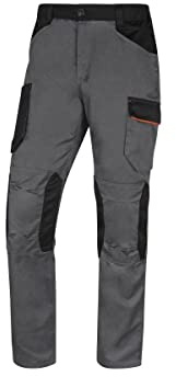 DELTA PLUS Pantalone da Lavoro Invernale Foderato MACH2 Regular Elastico Vita Ginocchia Preformate 7 Tasche Peso 245gr Deltaplus M2PW3 - L, Grigio-Ara