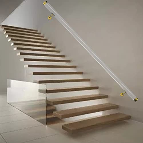 Corrimano per Scale Acrilico Trasparente Muro Rotondo Corrimano Per Scale Con Staffe E Tappi Terminali, Porta Maniglioni Per Gli Anziani, Scuola Materna Corridoio Ringhiera ( Color : Transparent , Siz