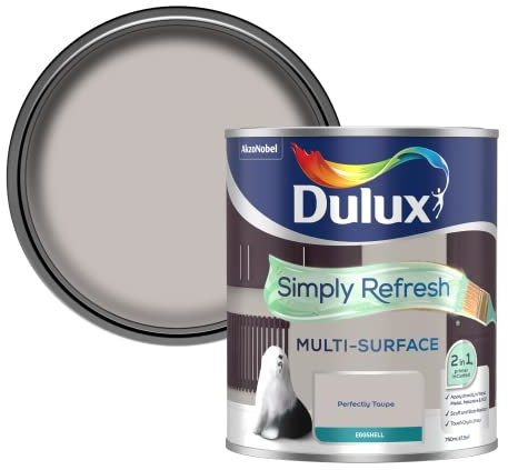 Dulux Simply Refresh Multi Surface Eggsgell Paint - Perfectly Taupe - 750ML