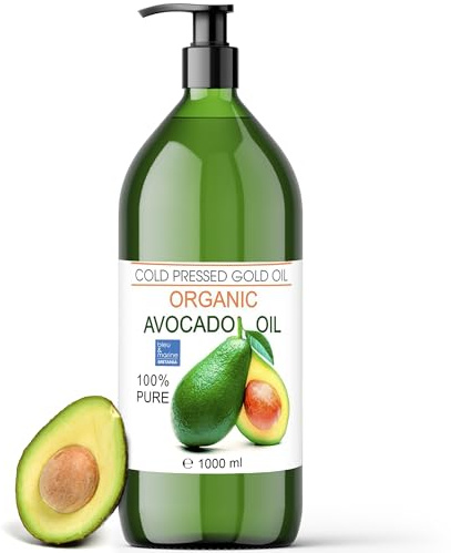 Aceite de Aguacate, Puro Organico, 100% Natural, Aceite Prensado en Frio, Aceite para Cabello, Antiedad Facial, Aceite Masaje Corporal, 1000 ml