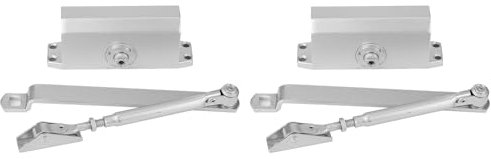 Chiudiporta Tagliafuoco Regolabile per Impieghi Gravosi, 2 Pezzi, Tieni Aperto, Argento, Adatto per 25~35 Kg Sopra la Testa, per Casa e Ufficio