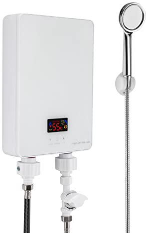6000W Mini Instant Dusche Warmwasserbereiter Mit Duschkopf Elektronischer Durchlauferhitzer Tankless Warmwasserbereiter Mit LED Temperaturanzeige