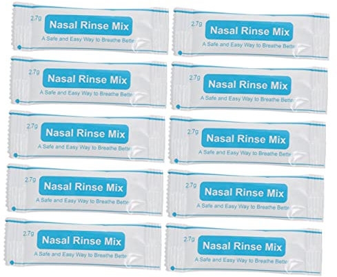 FRCOLOR 40pezzi Pulizia Nasale Miscela Per Lavaggio Nasale Istantaneo Bustine Singolarmente Confezionate Adatto Per Pulizia e Quotidiana Della Cavità Per Ragazzo Ragazza Ragazza e Adulti