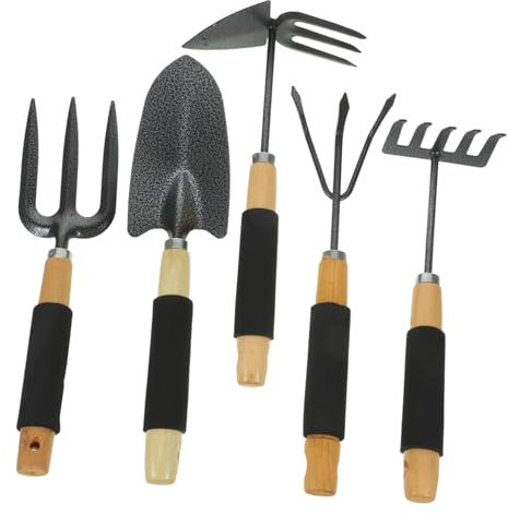 Sosoport Kit De 2 Outils De Jardinage Petits Outils Outils À Main Pelle Râteau Fourche pour La Plantation De Fleurs