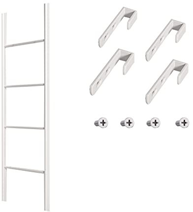 Escalera ajustable para litera – Escalera de repuesto con gancho para loft, dormitorio, mesita de noche, litera para apartamento RV – perfecta para ahorrar espacio y fácil acceso