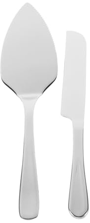 ULTECHNOVO Cortador y Servidor de Tartas Acero Inoxidable Resistente y Versátil para Fiestas y Cumpleaños Incluye Cuchillo y Pala para Cortar y Servir Pasteles con Facilidad y Limpieza