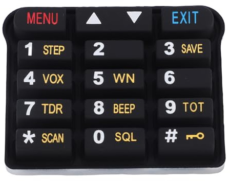Denash Remplacement du Clavier Numérique 8 Pièces, Clavier Numérique en Silicone pour Radio Bidirectionnelle UV9R Plus, avec réactivité Tactile pour Les Appareils D'
