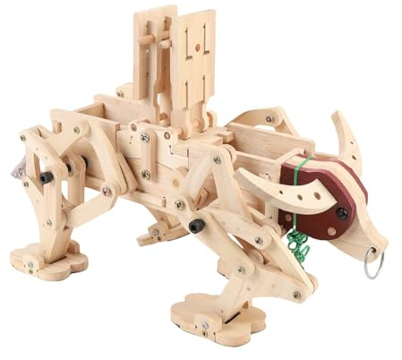 Yechiry Juguete de Carro de Buey de Madera, Modelo de Transmisión Mecánica de Madera de Roble, Adorno de Arte Antiguo Chino con Estructura Intrincada para la Historia y los Entusiastas