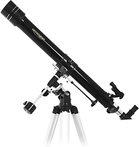 Omegon Teleskop AC 70/900 EQ-1 | hochwertiges-Linsenteleskop | präzise Montierung | klare Detailansichten | ideal für Einsteiger | für Mond, Planeten & Naturbeobachtungen