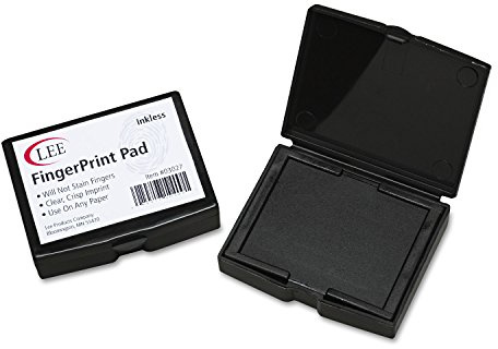 Lee Inkless FingerPrint Pad (S03027),Black,0.5 x 2.3 x 1.8
