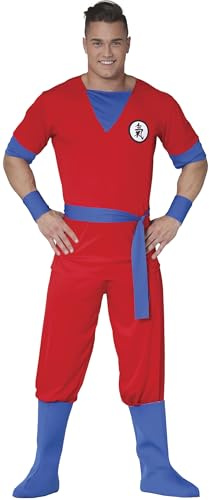 FIESTAS GUIRCA | Disfraz Fighter Adulto (52-54/L) - Camiseta, Cinturón, Cubrebotas, Muñequeras y Pantalón - Disfraces de Ninjas y Videojuegos para Halloween, Carnaval y Fiestas de Disfraces