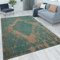 Paco Home Teppich Wohnzimmer Schlafzimmer Kurzflor Vintage Orientalisches Abstraktes Muster Ornamente Moderne Deko, Grösse:120x170 cm, Farbe:Türkis 2
