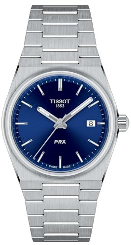 TISSOT Montre PRX 35mm Quartz Cadran Bleu T1372101104100