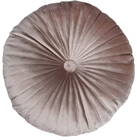 YILANLAN Cuscino Rotondo Peluche Morbido, Cuscino Pavimento Zucca Semplice, Decorazione Stanza, 35cm*8cm, Brown