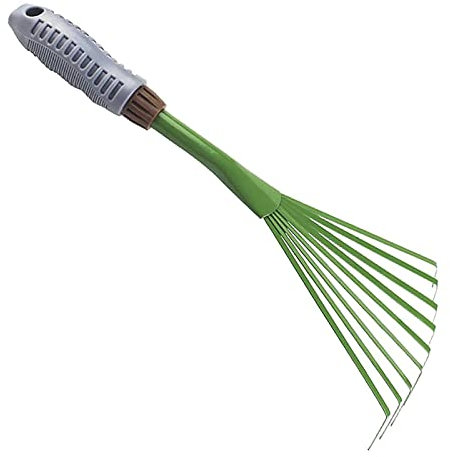 Râteau de Jardin, râteau de Jardin avec Manche, 9 Dents pour Balai à Petite Lame, Champ d'application, Plantes en Pot, Cours, balcons, Jardins, etc. Ratisser l'herbe et ramasser Les Feuilles, etc.