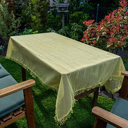 laro Gartentischdecke Wetterfest rutschfest Eckig, Muster:Gelb, Größe:130x160 Classic