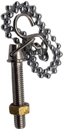 Aretro Chaîne de rechange en forme de boule pour lavabo de baignoire avec support pour bouchon de lavabo (chaîne de 300 mm avec support)