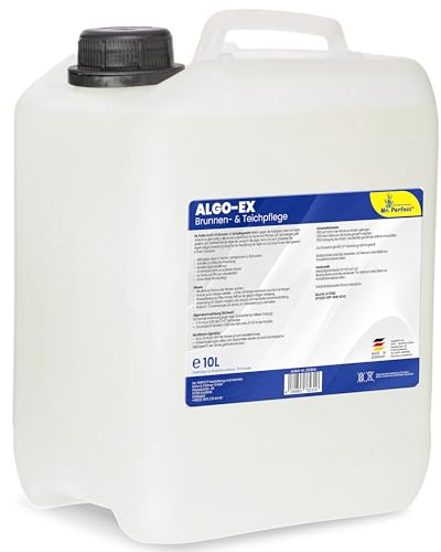 Mr. Perfect® 10L Teichklar Teichpflege & Brunnenreiniger, Algenvernichter für Teich und Brunnen - Teichklärer sorgt für klares Teichwasser und schont Fische und Pflanzen – Teichreiniger Algenfrei