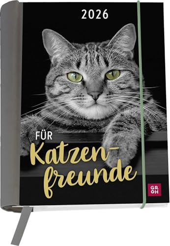 Buchkalender 2026: Für Katzenfreunde: Katzenkalender. Wochen- und Terminplaner. Organizer. Praktischer kleiner Taschenkalender mit Spiralbindung und 12 heraustrennbare Postkarten