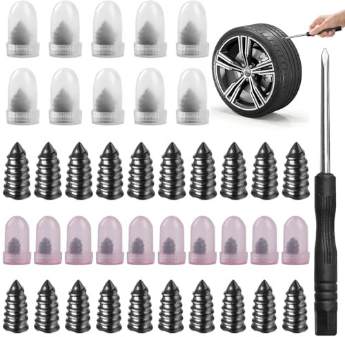 20 Tyre Repair Screws, Car Tyre Puncture Repair Kit with Screwdriver, Self-Service Car Tyre Repair Kit, Universal Tyre Repair Kit for Cars, Motorcycles, and Bicycles(10 S & 10 L)