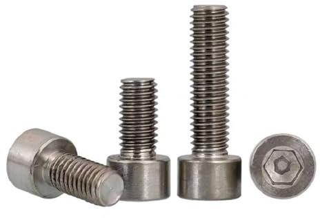 AYYSSM 20PCS M5x6/8/10/12/70mm Titanium Bolt DIN912 Column Head Hexagon Socket Grey Color Ti Bolts Titanium Screws Ti Fasteners(M5X40 20PCS)