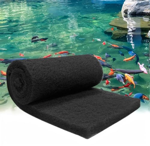 GourragePro Aquarium Carbon Pad -Premium Cut to Fit Carbon Infused Filter Pad Media for Crystal Clear Fish Tank and Ponds (10.5x36in)