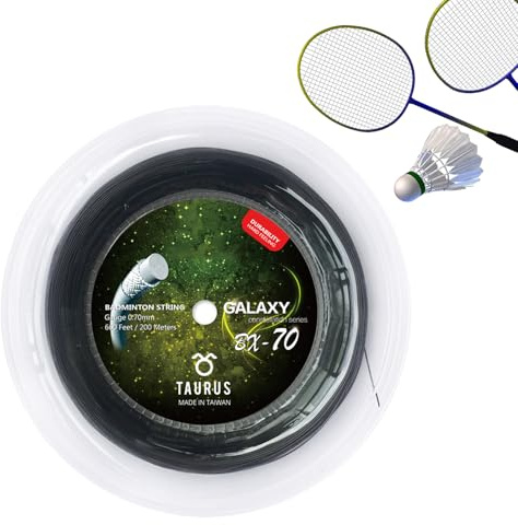 Nybhyjka Corde pour raquette de badminton | Fil de badminton hautement élastique | Corde de rechange haute élastique pour raquette de badminton pour débutants, athlètes et amateurs