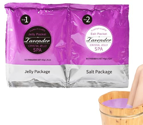 Foot Soak – Jelly Pedicure Packs| Crystal Jelly Pedicure Relaxing Bath Salts with Skin-Softening Formula | Relaxing Spa Soak for Feet for Home, Salon, Travel, and Giftt Use