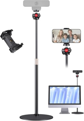 Etour Supporto per webcam scrivania alzata altezza supporto desktop con regolazione per Logitech Webcam C920 C922 BRIO girevole a 360° per streaming live