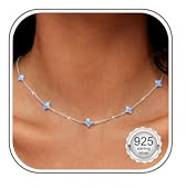 Finrezio Gold Silver Necklace for Women 925 Sterling Silver Necklace | Necklace with Cubic Zirconia Silver Gold Chain Necklace Choker Necklace for Women Wedding Brides Jewellery Gifts Gold/Silver