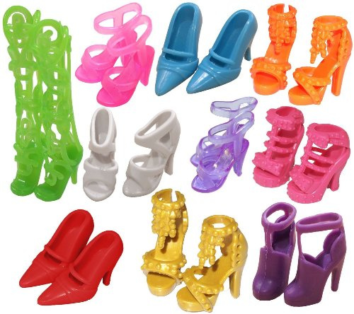 CTU BroHall 40 Pairs Different High Heel Shoes Boots Accessories For Barbie Doll