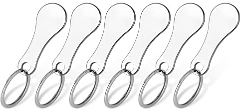 6 Einkaufswagenlöser Schlüsselanhänger | Einkaufschip für Einkaufswagen aus Edelstahl | Einkaufswagen-Tool | Schlüsselanhänger