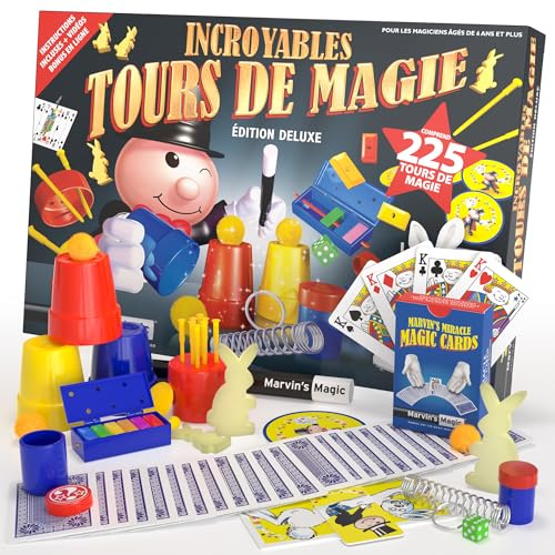 Marvin's Magic - Boîte de 225 Tours de Magie Incroyables - Gamme Magic Made Easy - Convient aux Enfants de 6 Ans et Plus