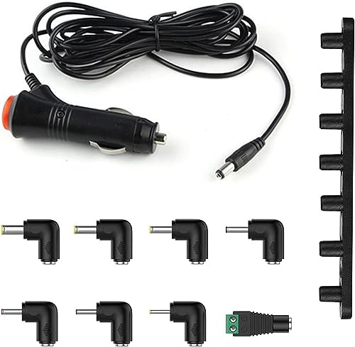 Universell 12 V 3 A 24 W billaddare strömförsörjning för surfplatta, strömkablar, kameror, DVD-spelare, CCTV, LED-ljusstänger och andra elektroniska produkter, bil, laddningskabel cigarettändare, 2 m'