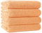 Polyte - Premium-Mikrofaserbadetuch - fusselfrei & schnelltrocknend - Orange - 145 x 76 cm - 4 Stück