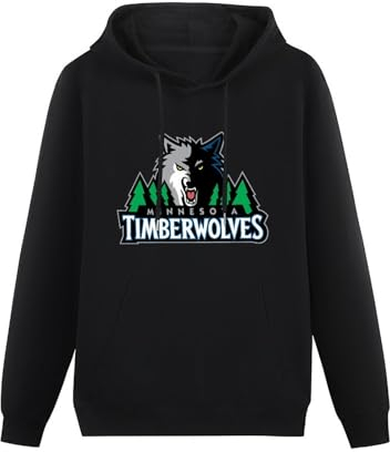 GediZ Show Time Men's Minnesota Logo Timberwolves Vintage Hood Black L