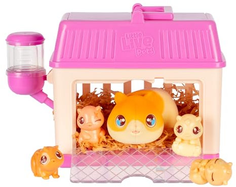 Little Live Pets Mama Surprise Minis Hamster Toy, Care For Your Mama Hamster in Their Hutch To Reveal 2, 3, or 4 Mini Babies