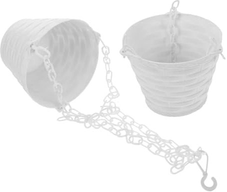 KONTONTY Fioriera Sospesa in Plastica Vaso Di Fiori Da Cortile Cesto Di Fiori Sospeso Vaso Di Piante Sospeso Porta Piante Arredamento Casa