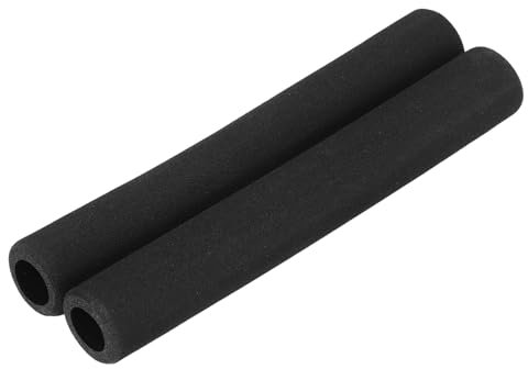 M METERXITY 2-Pack Tubo de Aislamiento de Espuma para Tuberías, 18mm ID 28mm 1-1/8 OD 200mm L, Flexible Suave para Soporte de Agarre de Mango/Soporte de Guitarra/Racks de Techo [Negro]