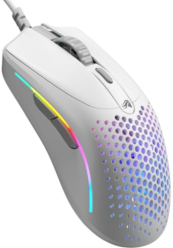 GLORIOUS Model O 2 Mini Wired Gaming Mouse: Superlight 49g, 26K Optical Sensor, Motion Sync, 80M Clicks, 6 Programmable Buttons, Mouse for Small Hands, FPS, MMO, MOBA, Battle Royal Mouse - White
