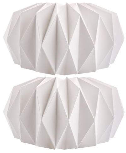 LDXDRU 2 Pack 43cm Paper Lampshades for Ceiling Lights