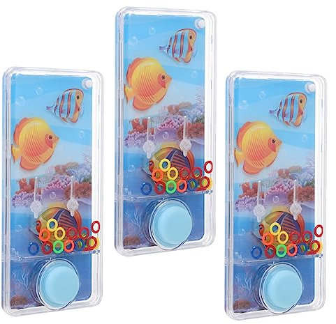 TOYANDONA 3pcs Handheld Water Ring Game for Kids Ages 8-12 Portable Water Toss Toy for Pool and Bath Fun Retro Design for Boys and Girls
