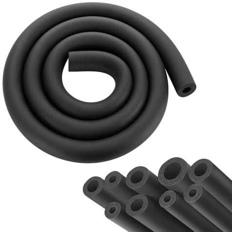Rörisolering, skum, Ø 22 mm, rörisolering, rör, svart, isolering, värmerör för rörisolering, uppvärmning, sanitär värmerör kopparrör 1,8 m