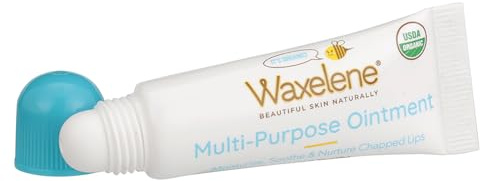 Waxelene Original Lip Tube, Single, Best Lip Balm Ever Organic Multipurpose Ointment Baby Eczema Chapped Dry Sensitive Skin Body Hand Face Moisturizer