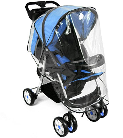 Mture Kinderwagen Regenschutz, Universal Regenschutz Gute Luftzirkulation, Schadstofffrei, hochklappbar für einfachen Ein- und Ausstieg passend für jeden Kinderwagen - Transparent