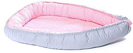 Multifunktionale Kuschelnest Babynest Kokon für Babys und Säuglinge, Nestchen, Reisebett, 100% Baumwolle, antiallergisch