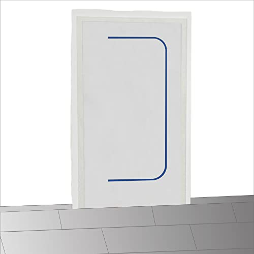 Pangolino Staubschutztür (Vlies) inkl Reißverschluss, Staubschutz, Bautür, 1,10 x 2,20 m u.a. für Renovierungen & Umbauten, aus staubdichtem Polypropylen-Vlies (PP)