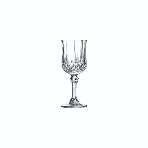 Cristal D'Arques Paris – 6 copas de licor, de 6 cl, de Kwarx, colección Longchamp – Brillo, transparencia y alta resistencia – Molduras icónicas – Fabricación realizada en Francia