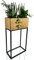 FLEXISTYLE Pflanzenständer LOFT FIORINO Metall Eiche Holz Blumenständer Schwarz Blumentopf mit Beinen Hohe Blumentöpfe Loft Style viele Dimensionen Made in EU… (Eiche 4080)