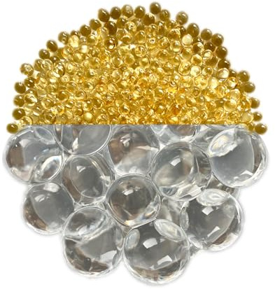 trendfinding 1000 g Granulado Decorativo Retenedor de Agua Cristal, Tamaño de Grano 6-8 mm, Decoración para Flores y Plantas, Muy Económico, Versátil
